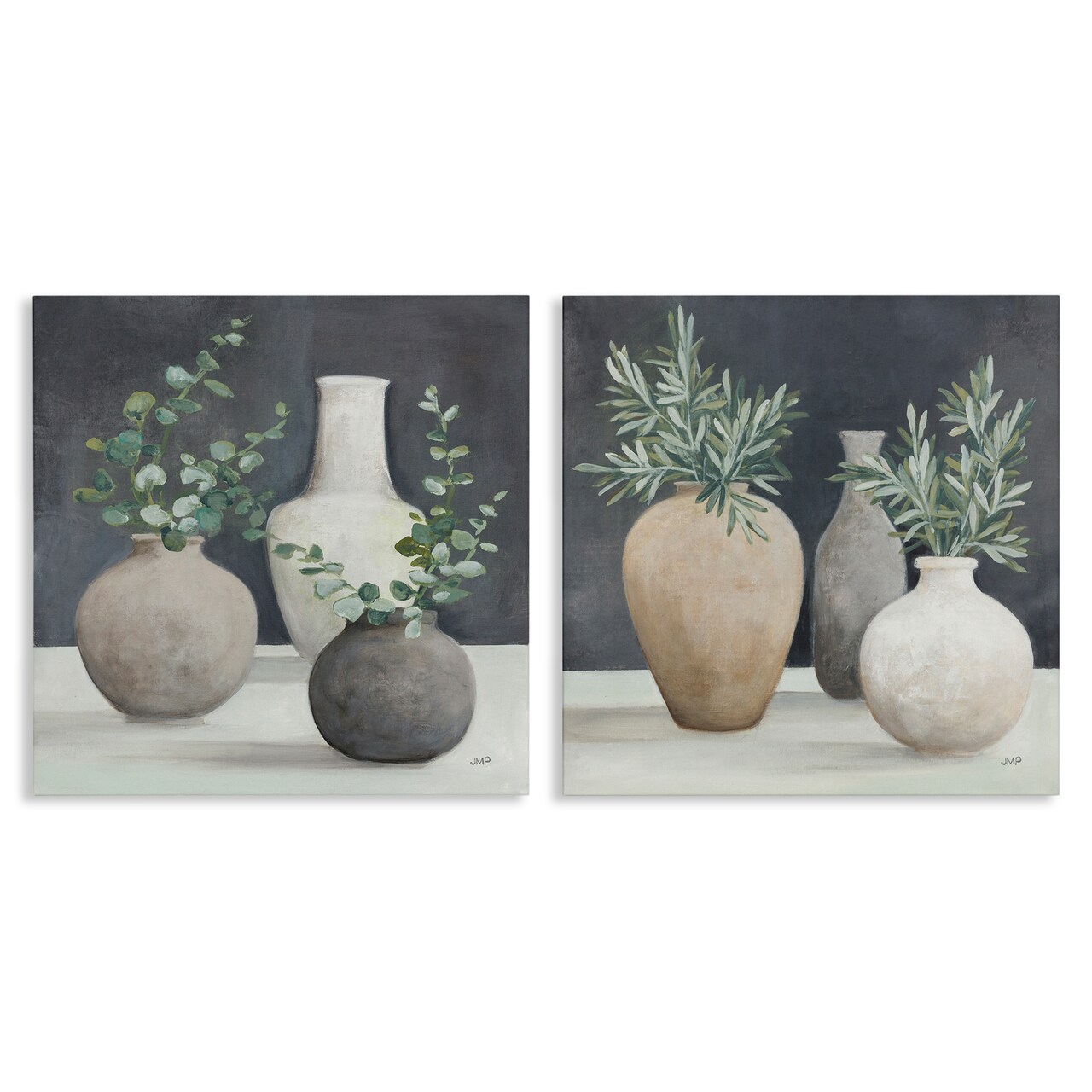 Stupell Industries Eucalyptus Greens Fresh Vessels 2 pc Canvas Wall Art Set Design by Julia Purinton